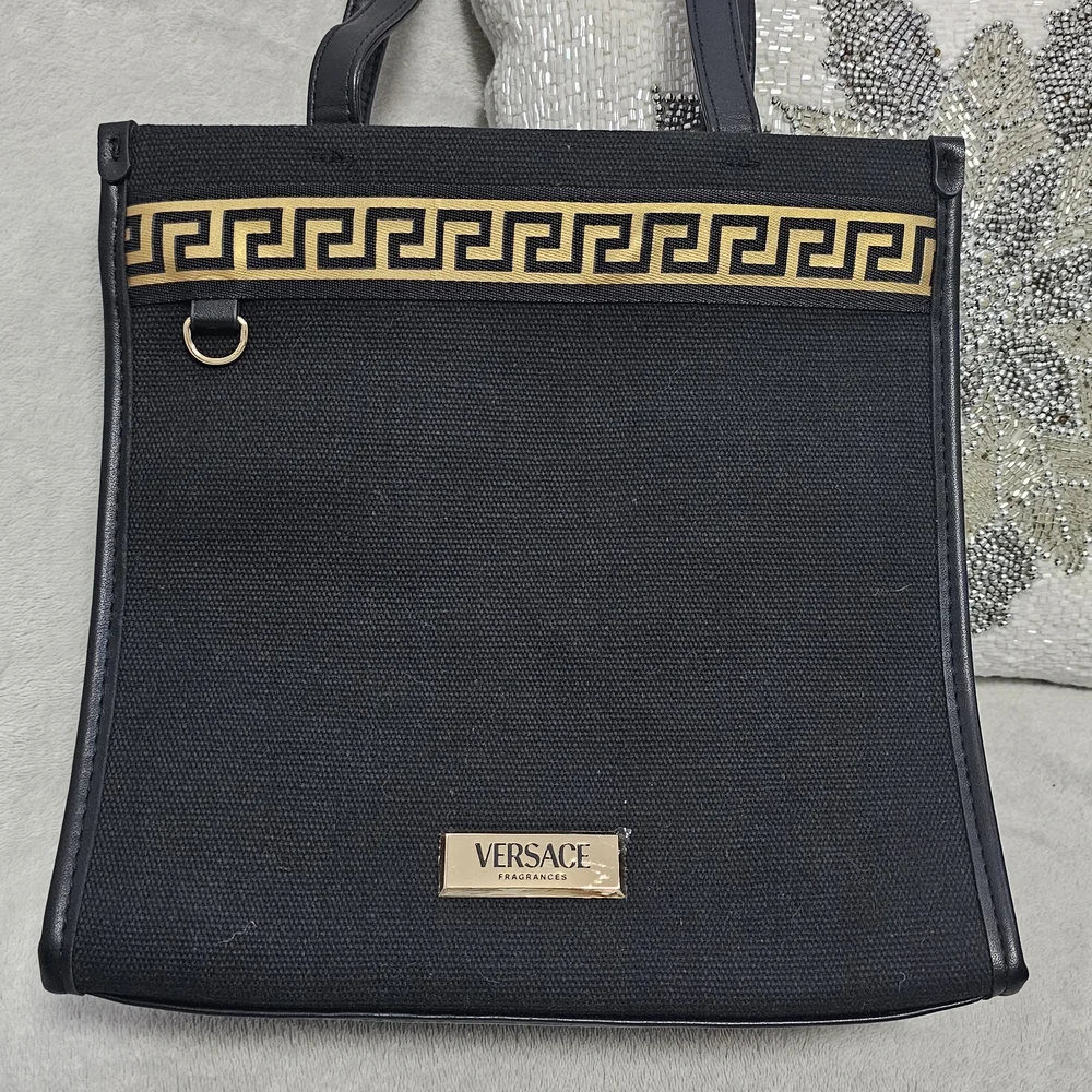 Versace Black and Gold Women's Bag - Picture 2 of 9